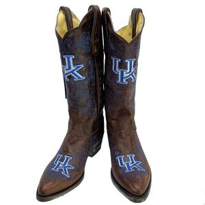 GAMEDAY BOOTS University Of Kentucky Wildcats NEW Size 6.5 Brown Cowboy Boots